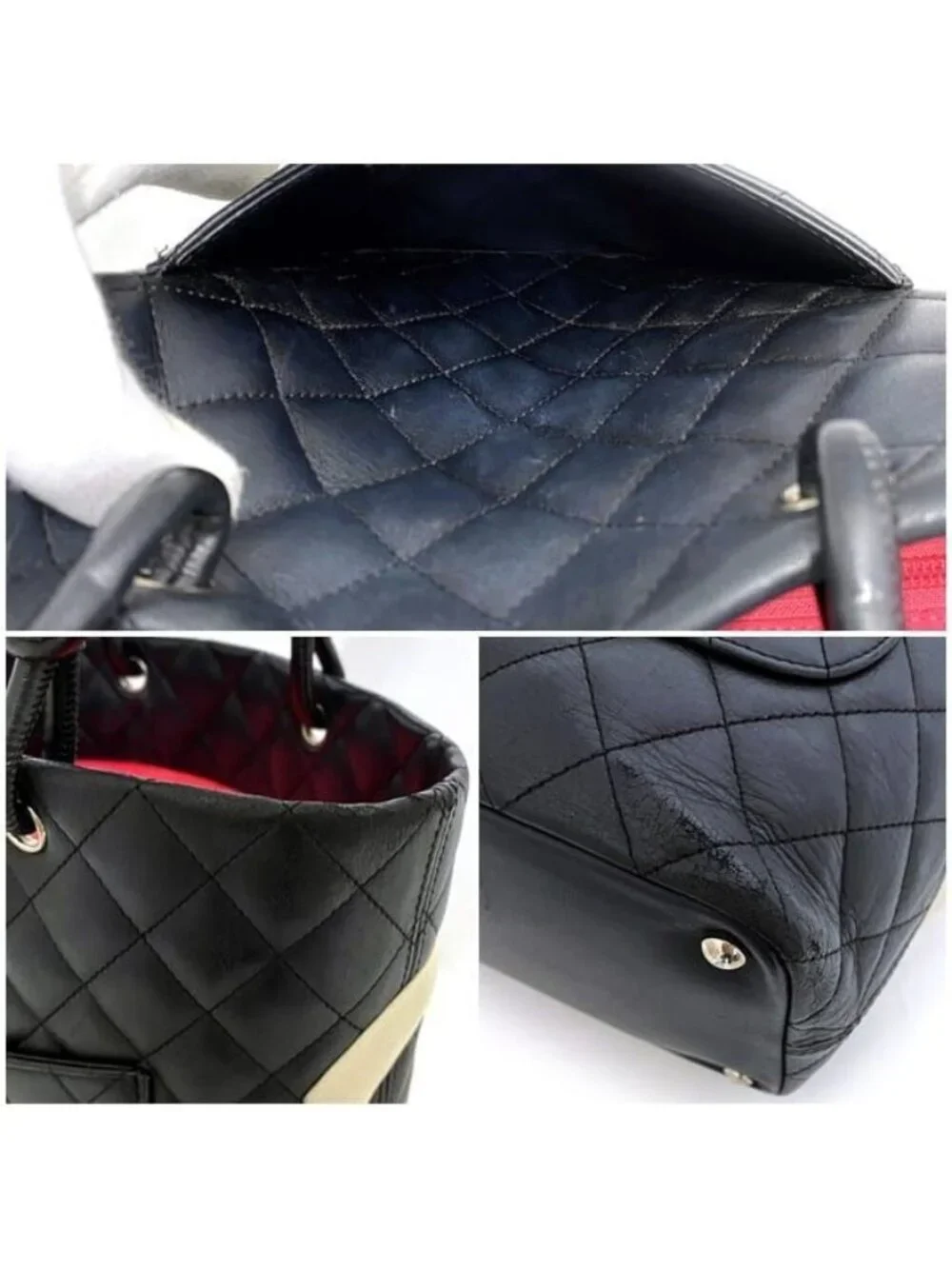 Chanel Tote Bag Black White Cambon - Picture 7 of 10